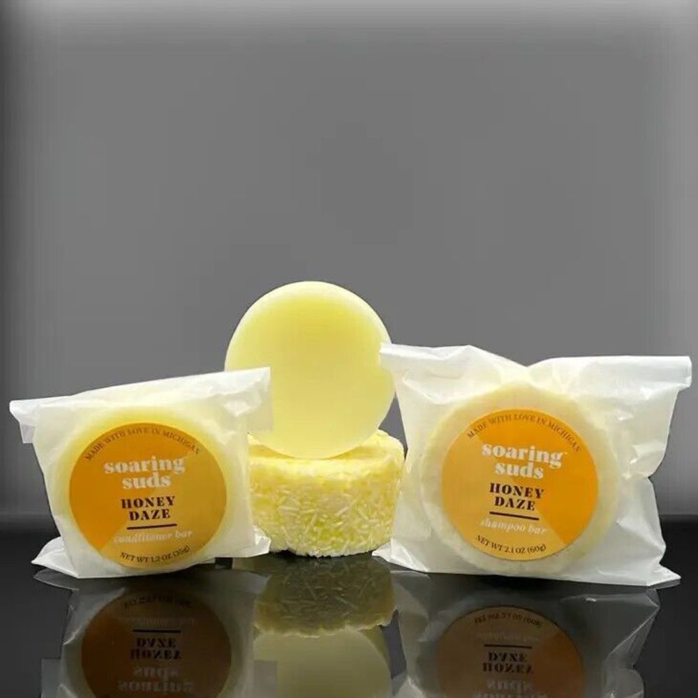 SOARING SUDS LOT OF 2 HONEY DAZE SHAMPOO & CONDITION HANDCRAFTED BARS-NEW